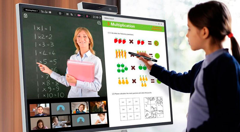 Интерактивная панель LG One:QuickFlex может использоваться для дистанционного обучения