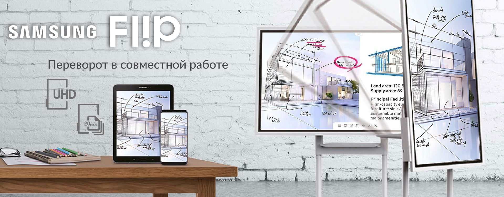 Интерактивный флипчарт Samsung для эффективной совместной работы